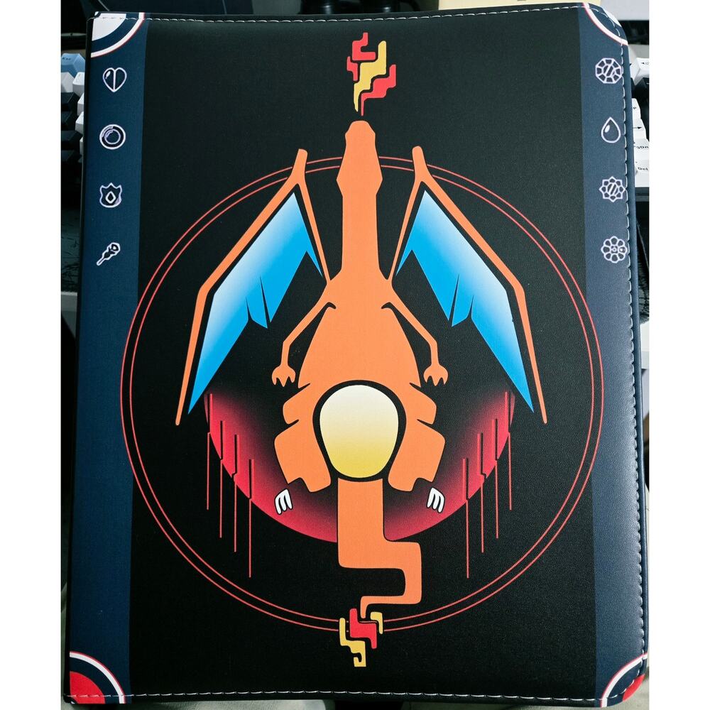 Pokemon 9 Pocket Card Binder Charizard Blastoise Zipper Album New